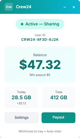 Passive income on Windows PC